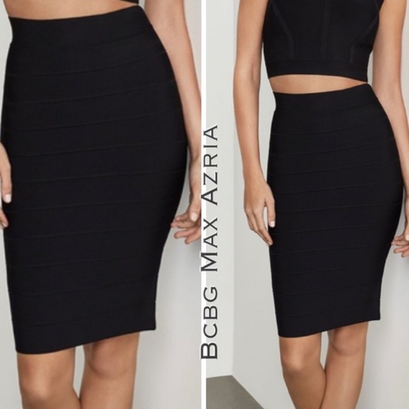 BCBG Dresses & Skirts - Bcbgmaxazria Fitted Black Bandage Skirt Size Small